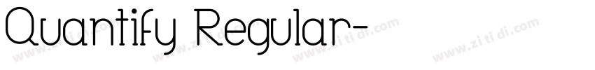 Quantify Regular字体转换